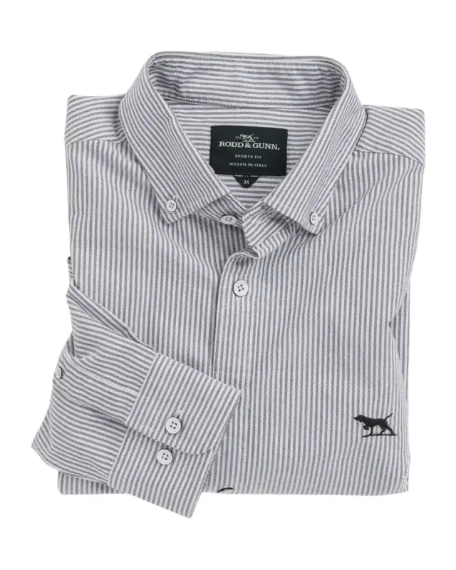 Men 's Oxford Stripe Sport Shirt