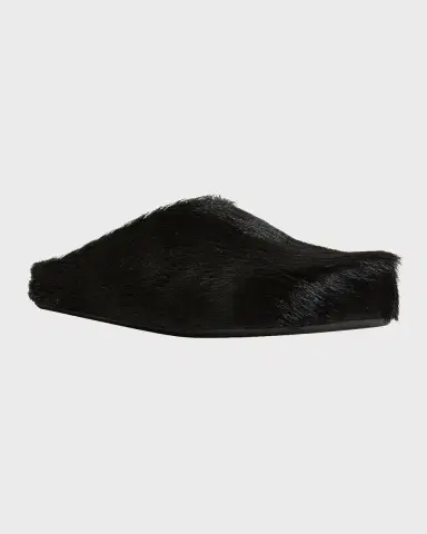 Marni Men's Fussbett Calf Hair Sabot Mules | Thumbnail 2