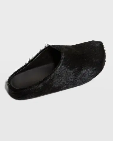 Marni Men's Fussbett Calf Hair Sabot Mules | Thumbnail 3