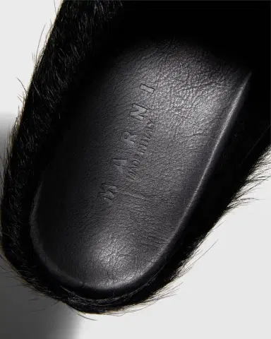 Marni Men's Fussbett Calf Hair Sabot Mules | Thumbnail 4