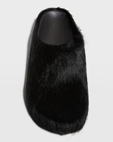 Marni Men's Fussbett Calf Hair Sabot Mules | Thumbnail 5