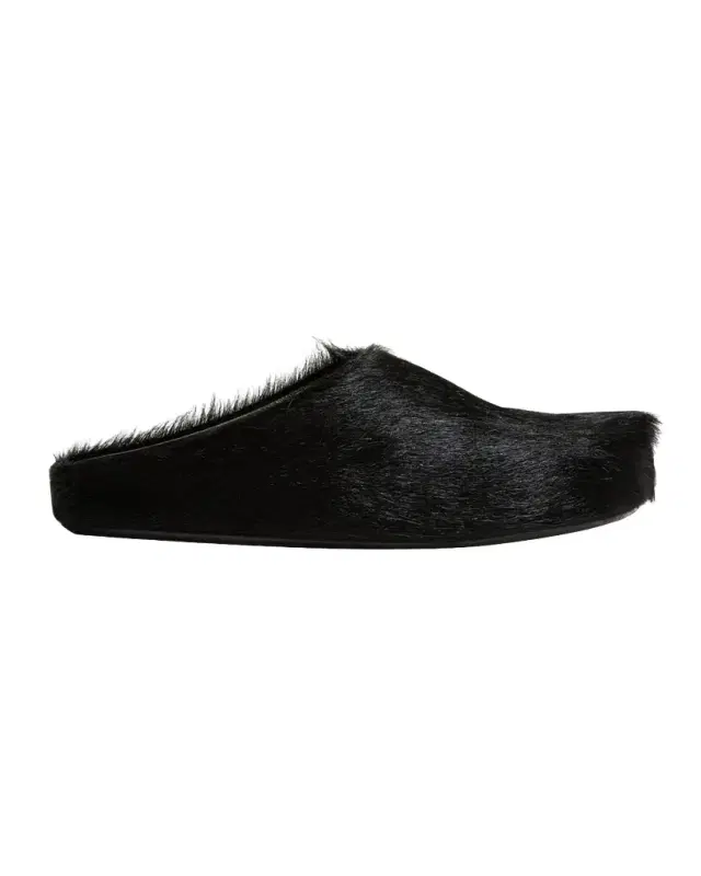 Marni Men 's Fussbett Calf Hair Sabot Mules