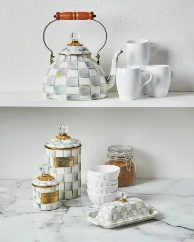 MacKenzie-Childs Sterling Check Large Canister | Thumbnail 4