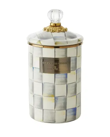 MacKenzie-Childs Sterling Check Large Canister | Thumbnail 1