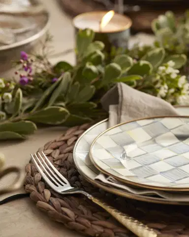 MacKenzie-Childs Sterling Check Salad Plate | Thumbnail 2