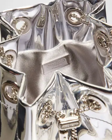 Jimmy Choo Bon Bon Mirror Fabric with Metal Handle | Thumbnail 3 Jimmy Choo Bon Bon Mirror Fabric with Metal Handle | Thumbnail 3