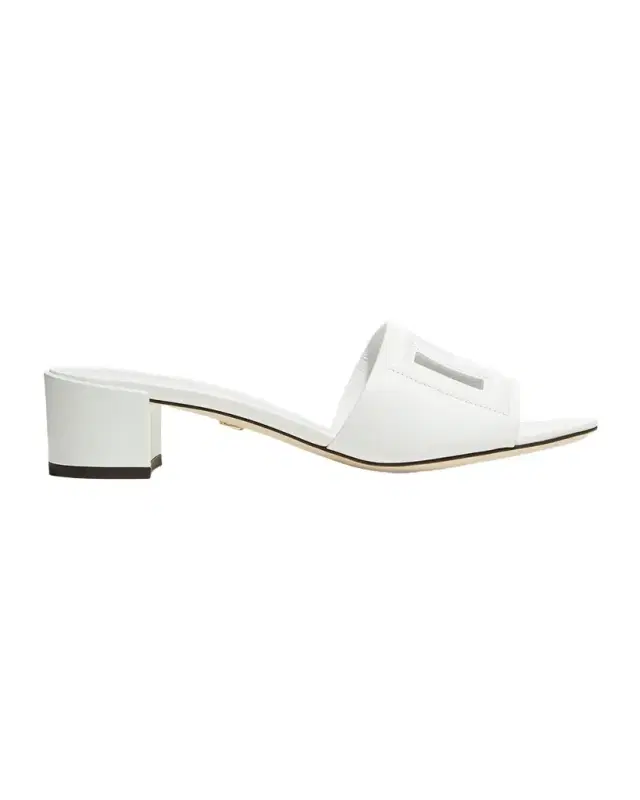 Dolce & Gabbana 40mm DG Cutout Leather Slide