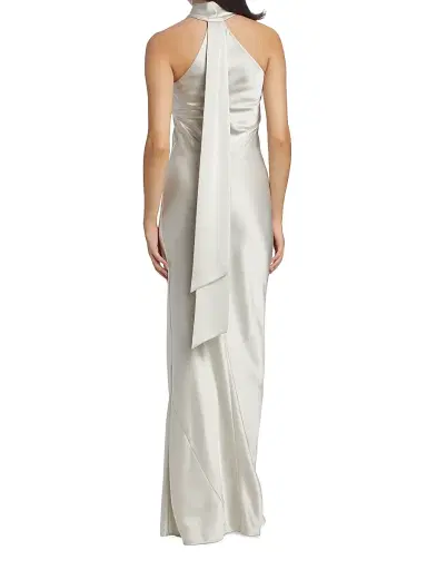 GALVAN LONDON Women's Pandora Asymmetrical Bias Cut Dress - Platinum - Size 6 | Thumbnail 5 GALVAN LONDON Women's Pandora Asymmetrical Bias Cut Dress - Platinum - Size 6 | Thumbnail 5