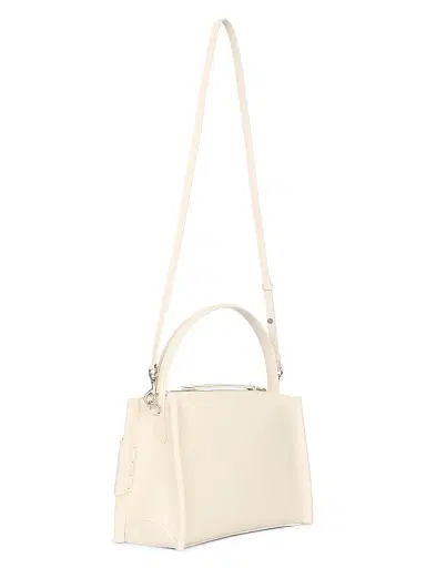 JW Anderson Women's Loafer Leather Top Handle Bag - Off White | Thumbnail 4 JW Anderson Women's Loafer Leather Top Handle Bag - Off White | Thumbnail 4