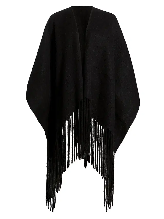 Saks Fifth Avenue Women's Camden Alpaca-Blend Poncho - Black
