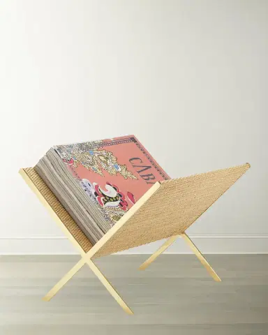 AERIN Colette Cane Magazine Rack | Thumbnail 1