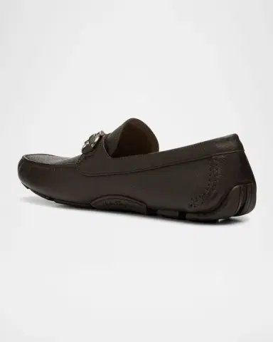 Ferragamo Men's Parigi Gancini Leather Drivers | Thumbnail 4 Ferragamo Men's Parigi Gancini Leather Drivers | Thumbnail 4