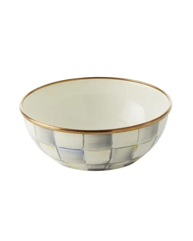 MacKenzie-Childs Sterling Check Everyday Bowl