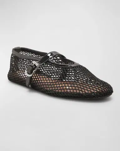 Alaïa Mesh Mary Jane Ballerina Flats | Thumbnail 2