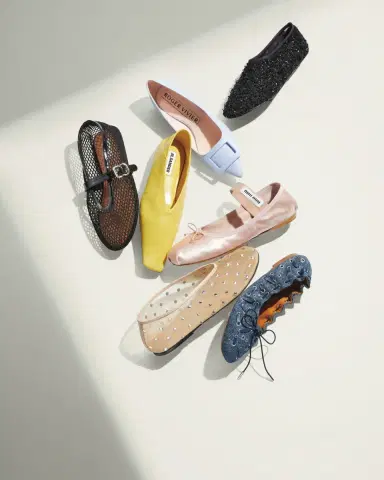 Alaïa Mesh Mary Jane Ballerina Flats | Thumbnail 4