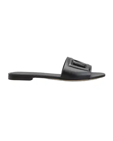 Dolce & Gabbana Cutout DG Flat Slide Sandals | Thumbnail 1 Dolce & Gabbana Cutout DG Flat Slide Sandals | Thumbnail 1