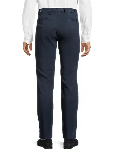 Sartorio Napoli Men's Flat-Front Chino Pants - Navy | Thumbnail 5 Sartorio Napoli Men's Flat-Front Chino Pants - Navy | Thumbnail 5