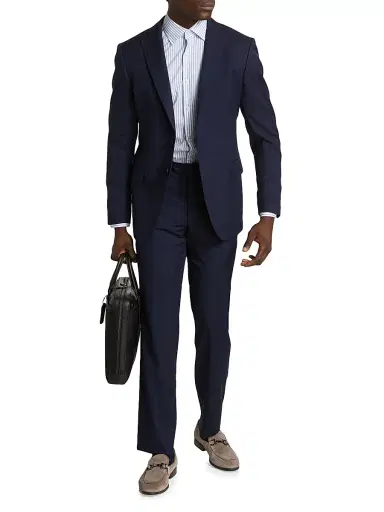 Saks Fifth Avenue Men's COLLECTION Nested Wool Suit - Navy | Thumbnail 2
