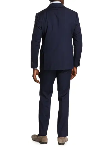 Saks Fifth Avenue Men's COLLECTION Nested Wool Suit - Navy | Thumbnail 5