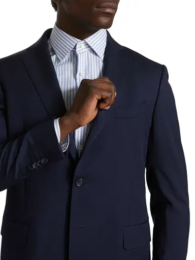 Saks Fifth Avenue Men's COLLECTION Nested Wool Suit - Navy | Thumbnail 6