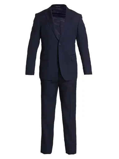 Saks Fifth Avenue Men's COLLECTION Nested Wool Suit - Navy | Thumbnail 1