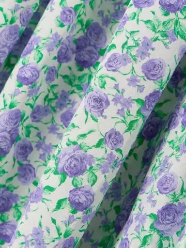 Rabanne Tie-detailed Lace-trimmed Pleated Floral-print Silk Midi Dress | Thumbnail 4 Rabanne Tie-detailed Lace-trimmed Pleated Floral-print Silk Midi Dress | Thumbnail 4