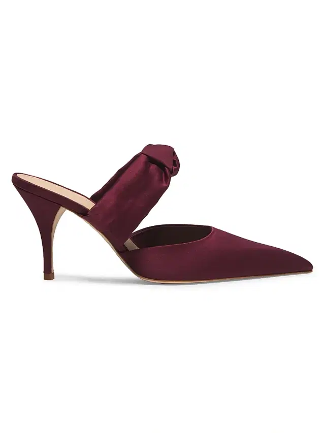 22élevé Women's Bow-Detailed 85MM Satin Mules