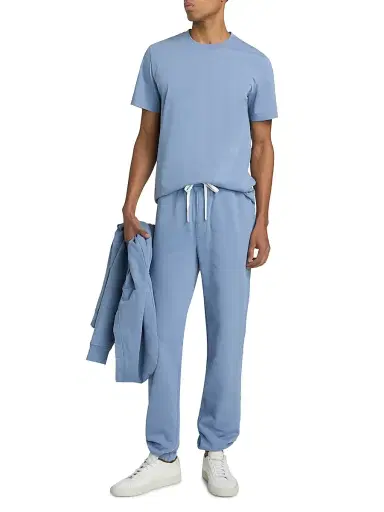 Saks Fifth Avenue Men's Foundation Cotton T-Shirt - Mountain Bluebird - Size XXL | Thumbnail 2 Saks Fifth Avenue Men's Foundation Cotton T-Shirt - Mountain Bluebird - Size XXL | Thumbnail 2