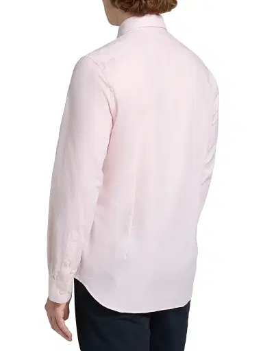 Saks Fifth Avenue Men's COLLECTION Melange Cotton Sport Shirt - Pink - Size XXL | Thumbnail 5