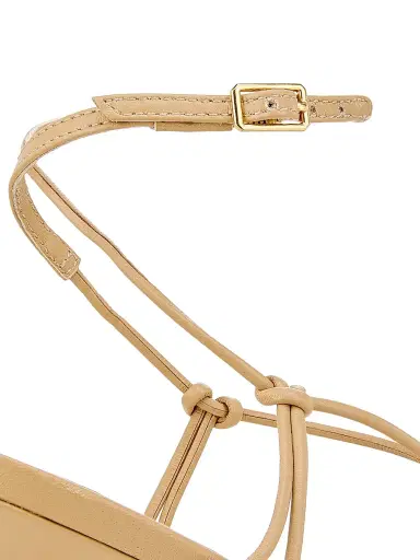22élevé Women's 90MM Leather Sandals - Gold Leaf - Size 12 | Thumbnail 5