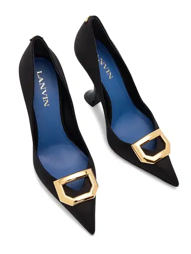Lanvin Women's 100MM Midnight Step Buckle Pumps - Black | Thumbnail 4