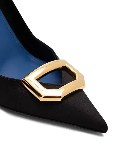 Lanvin Women's 100MM Midnight Step Buckle Pumps - Black | Thumbnail 5