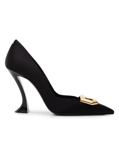 Lanvin Women's 100MM Midnight Step Buckle Pumps - Black | Thumbnail 1