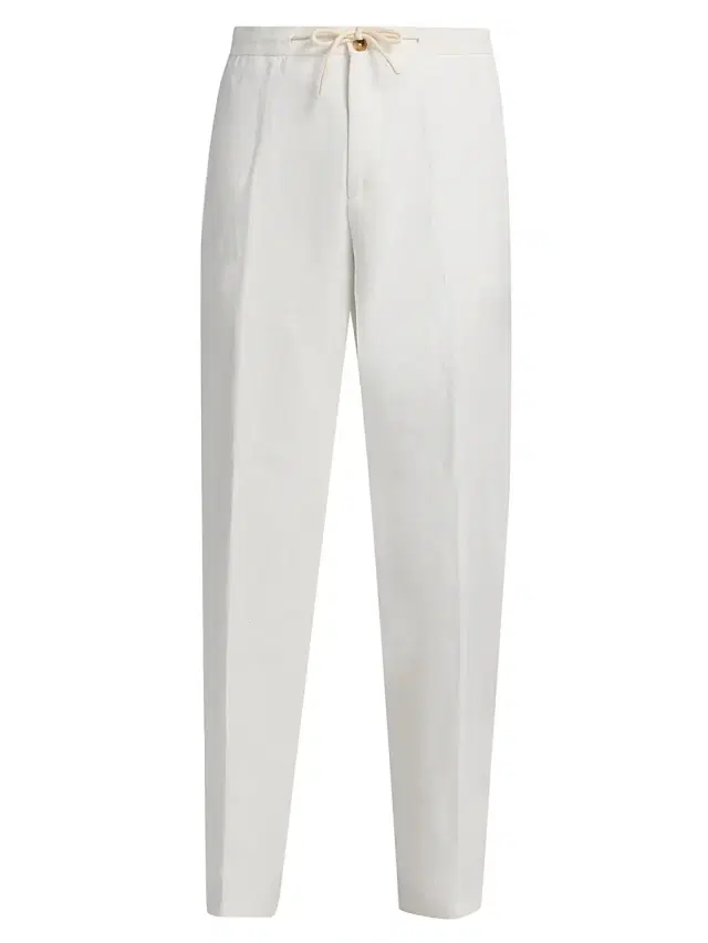 Saks Fifth Avenue Men's COLLECTION Délavé Linen Drawstring Pants - White