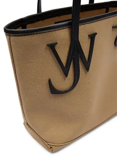 JW Anderson Women's Anchor Logo Cotton Tote Bag - Beige Black | Thumbnail 5 JW Anderson Women's Anchor Logo Cotton Tote Bag - Beige Black | Thumbnail 5