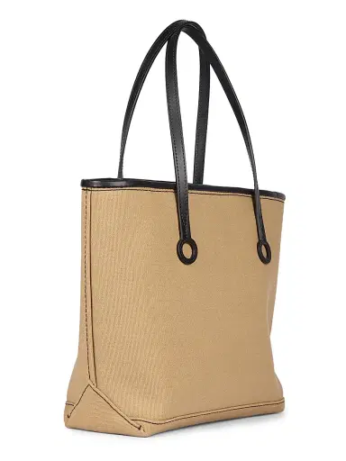 JW Anderson Women's Anchor Logo Cotton Tote Bag - Beige Black | Thumbnail 7 JW Anderson Women's Anchor Logo Cotton Tote Bag - Beige Black | Thumbnail 7