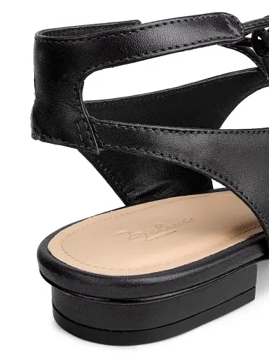 22élevé Women's Leather Ankle-Wrap Sandals - Black - Size 11 | Thumbnail 5