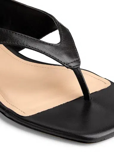 22élevé Women's Leather Ankle-Wrap Sandals - Black - Size 11 | Thumbnail 6