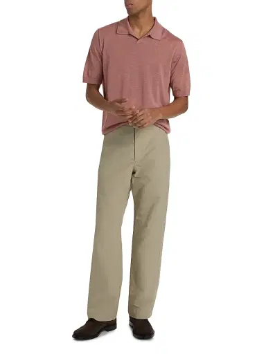 Saks Fifth Avenue Men's Lamar Johnny Collar Short-Sleeve Sweater - Pink - Size XXL | Thumbnail 2