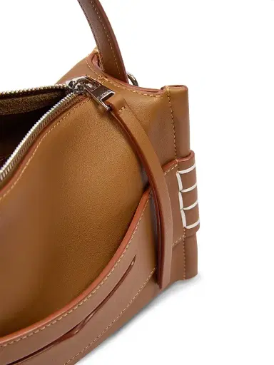 JW Anderson Women's Small Loafer Leather Top Handle Bag - Tan | Thumbnail 5