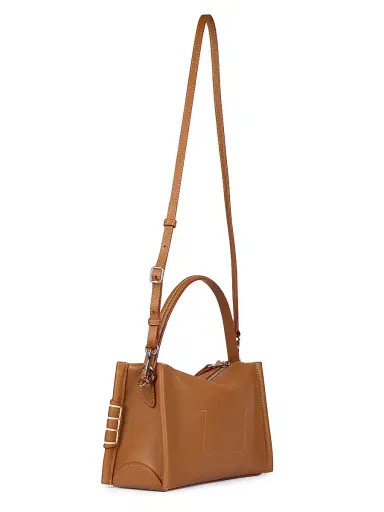 JW Anderson Women's Small Loafer Leather Top Handle Bag - Tan | Thumbnail 7