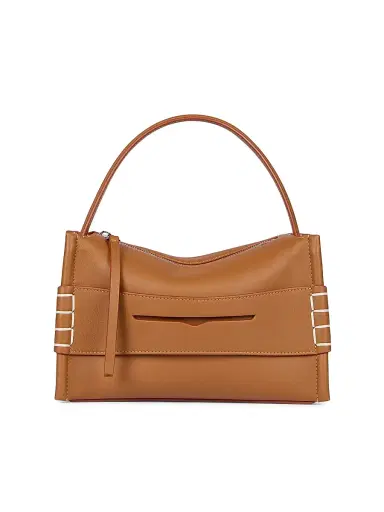 JW Anderson Women's Small Loafer Leather Top Handle Bag - Tan | Thumbnail 1