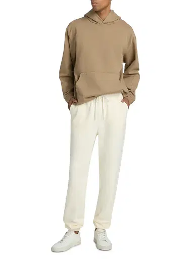 Saks Fifth Avenue Men's Foundation Fleece Hoodie - Beige - Size XXL | Thumbnail 2