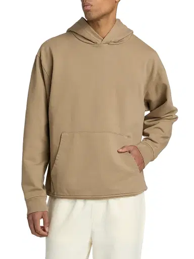 Saks Fifth Avenue Men's Foundation Fleece Hoodie - Beige - Size XXL | Thumbnail 3