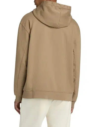 Saks Fifth Avenue Men's Foundation Fleece Hoodie - Beige - Size XXL | Thumbnail 5