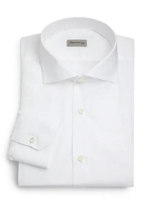 Men's Cotton Dress Shirt - White