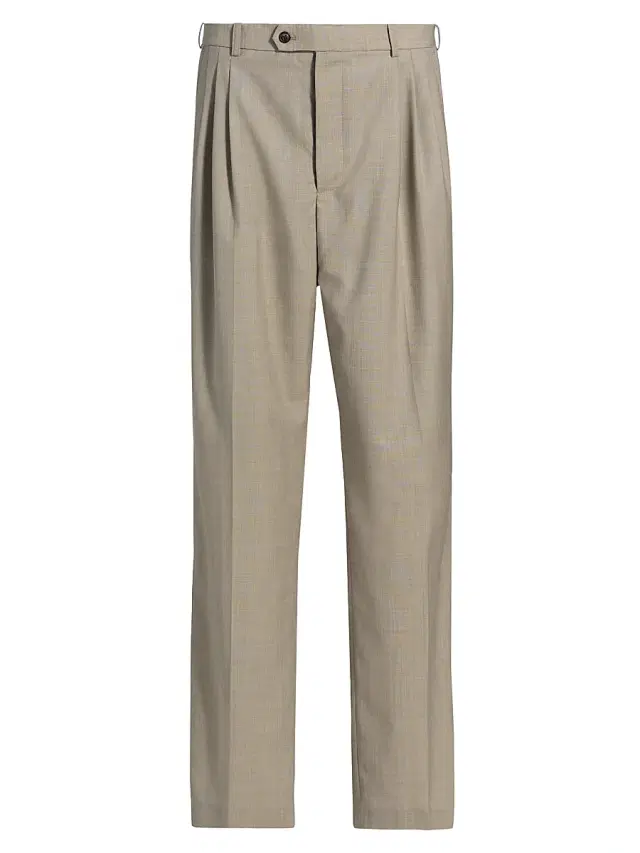 Ronny Kobo Women's Soprano Wool-Blend Pants - Crosshatch Taupe