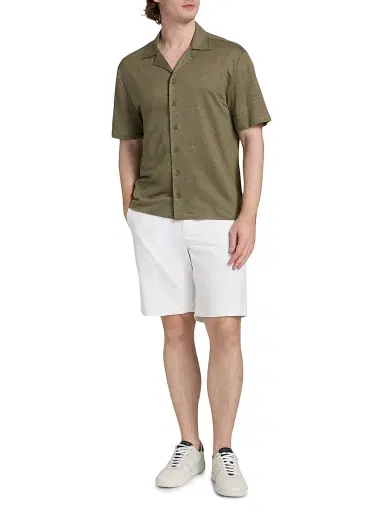 Saks Fifth Avenue Men's COLLECTION Linen Short-Sleeve Shirt | Thumbnail 2