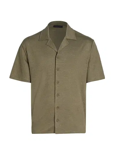 Saks Fifth Avenue Men's COLLECTION Linen Short-Sleeve Shirt | Thumbnail 1