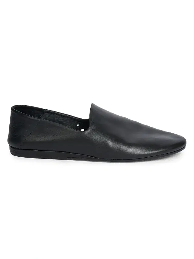Men's Les Pantoufles Leather Flats - Black